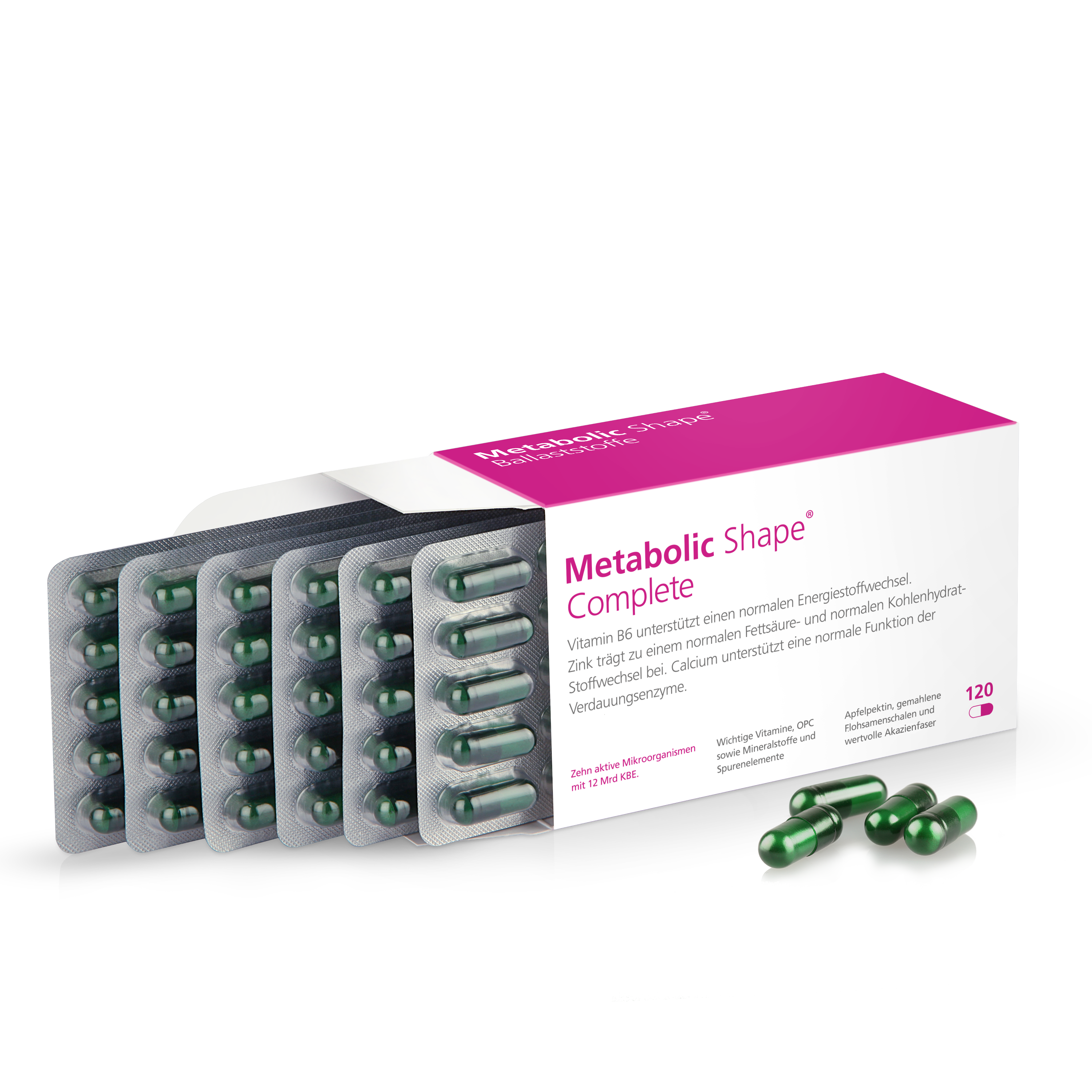 Metabolic Shape Complete Packung mit Blister und Kapseln – Produktansicht